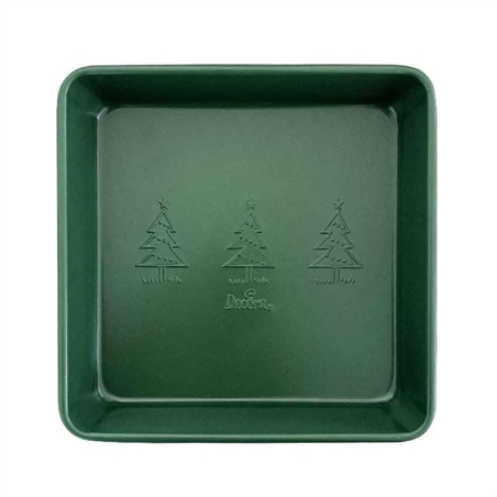 STAMPO QUADRATO PROFESSIONALE ANTIADERENTE NATALIZIO VERDE 24 X 24 X H 5 CM