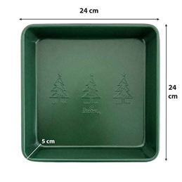 STAMPO QUADRATO PROFESSIONALE ANTIADERENTE NATALIZIO VERDE 24 X 24 X H 5 CM