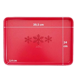 TEGLIA PROFESSIONALE ANTIADERENTE PER FORNO NATALIZIA ROSSA 39,5 X 27 H 2,4 CM