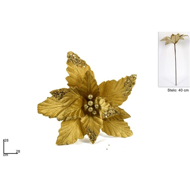 STELO FIORE NATALIZIO ORO