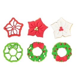 SET 2 TAGLIAPASTA GHIRLANDA E STELLA DI NATALE IN PLASTICA