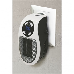 MINI TERMOVENTILATORE A PARETE CON DISPALY LED 500W PORTATILE - PLUGGY