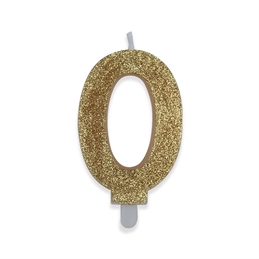 Candelina Oro Glitter 9 cm