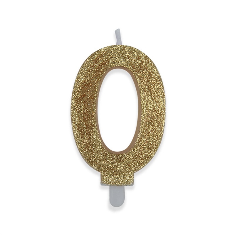 Candelina Oro Glitter 9 cm