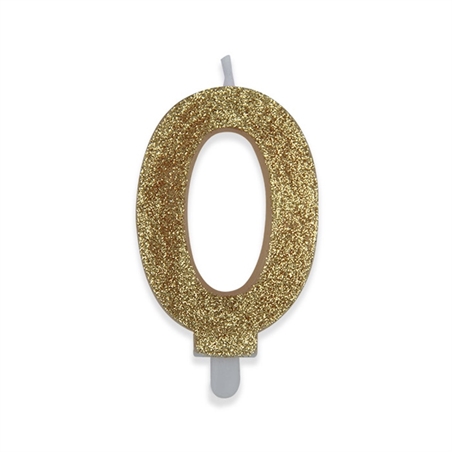 Candelina Oro Glitter 9 cm