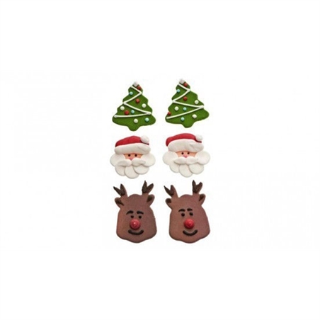 Decorazioni Natalizie in Zucchero 6 pezzi
