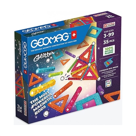 Geomag Glitter Recycled Costuzioni Magnetiche 35 pezzi