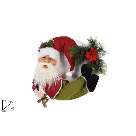 DIETROPORTA TONDO BABBO NATALE CON CAMPANELLA