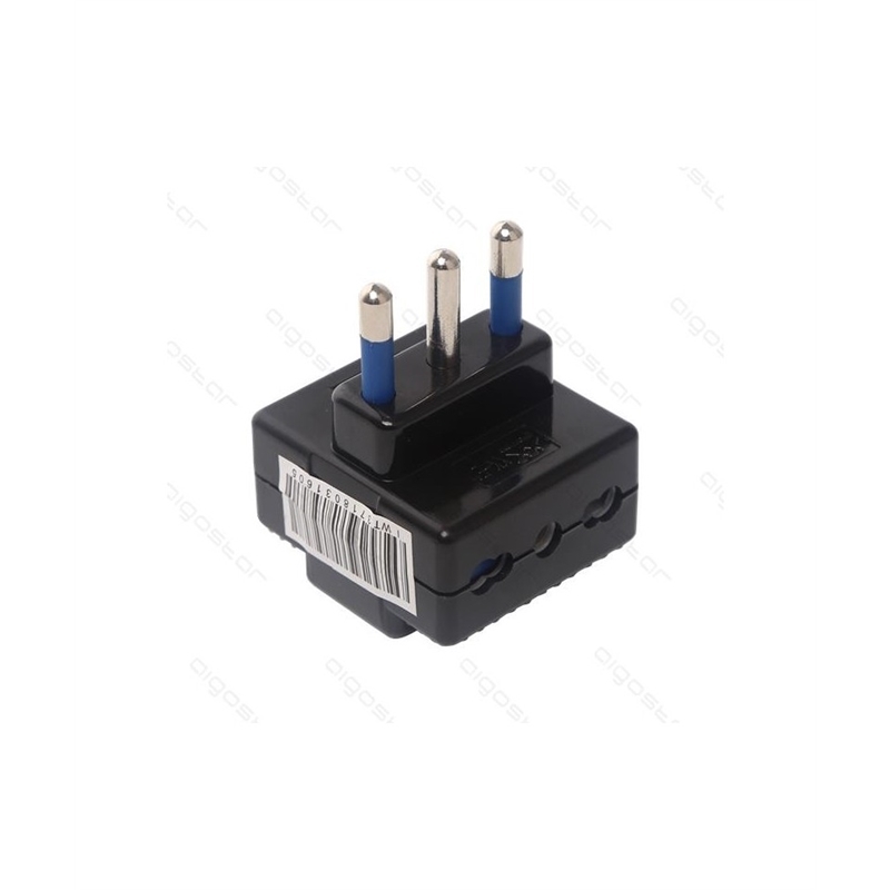ADATTATORE TRE VIE 16A NERO