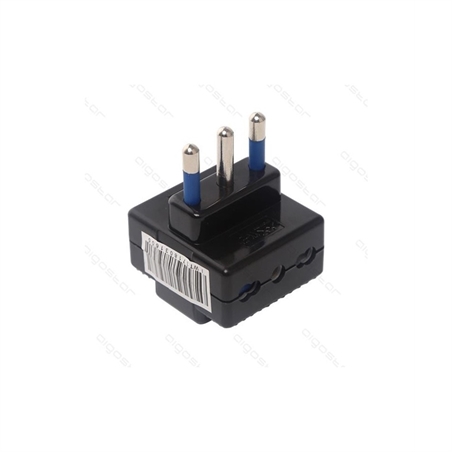 ADATTATORE TRE VIE 16A NERO