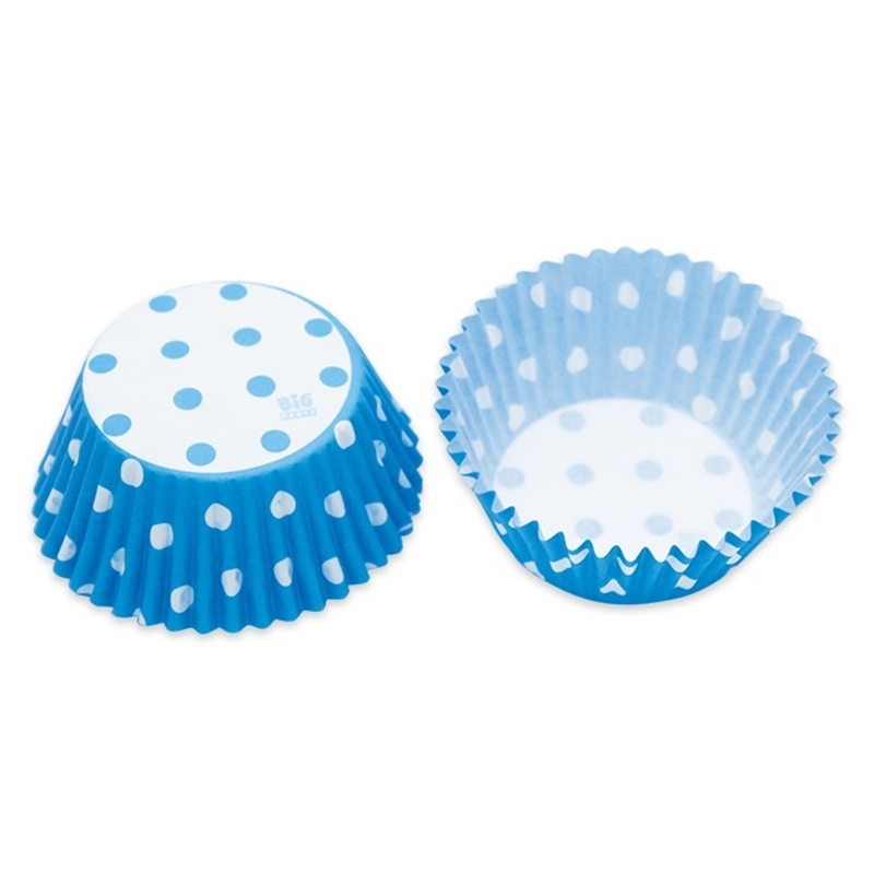 48 Pirottini in carta alimentare Ø 50 - h 32 mm Pois Turchese