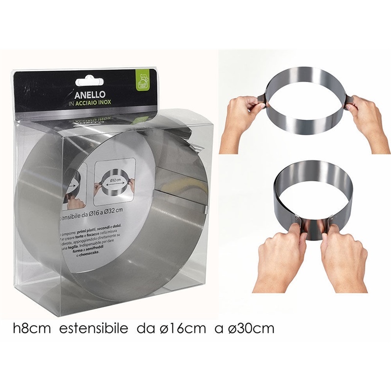 Anello Regolabile Tondo in Acciaio da 16 a 32 cm