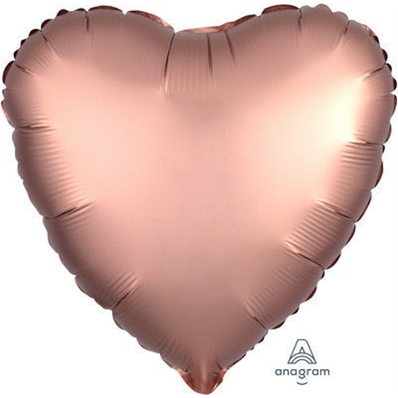 Palloncino Mylar 17" 42 cm Cuore Satinato Rame