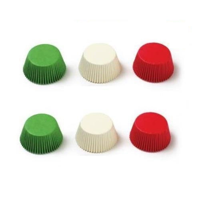 Pirottini in Carta da forno - Bianco, Verde, Rosso 200 pz 32x22 mm