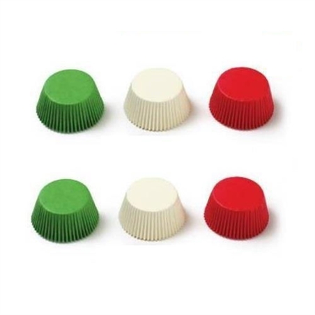 Pirottini in Carta da forno - Bianco, Verde, Rosso 200 pz 32x22 mm