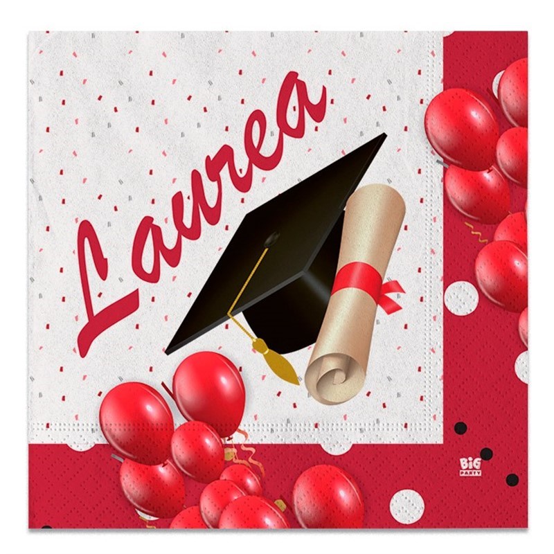 20 Tovaglioli 33 x 33 cm Laurea Prestige
