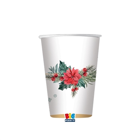8 Bicchieri 200 cc Chic Poinsettia
