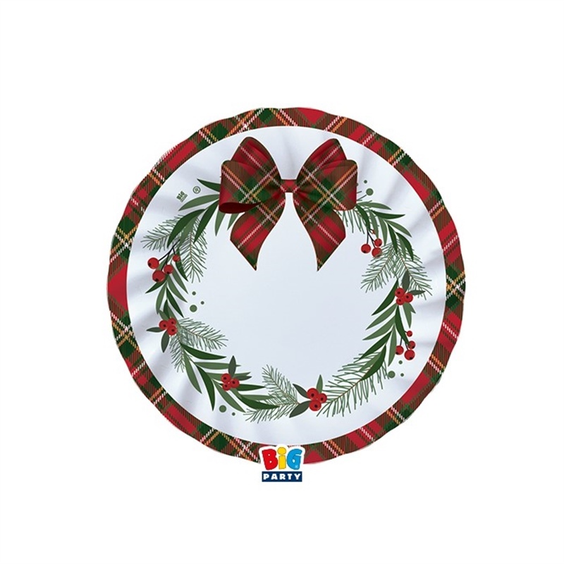 8 Piatti Ø 20 cm Tartan Holly