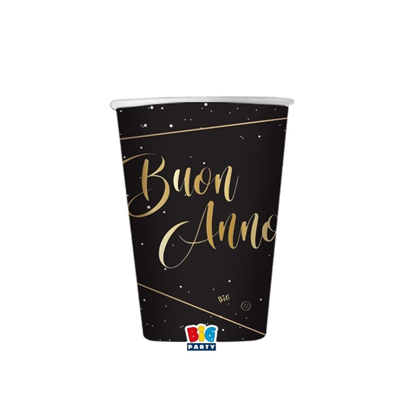 8 Bicchieri 200 cc Buon Anno