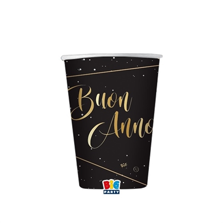 8 Bicchieri 200 cc Buon Anno