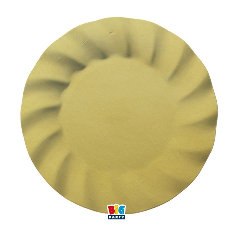 8 Piatti Ø 25 cm Wavy Matt Gold