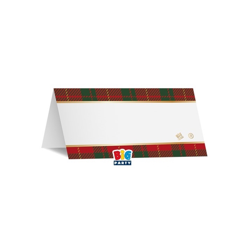 8 Segnaposti Cavaliere Tartan