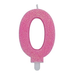 Candelina Swetty Rosa Glitter 9 cm