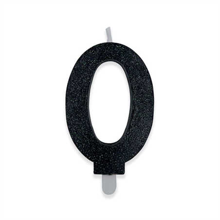 Candelina Swetty Nero Glitter 9 cm