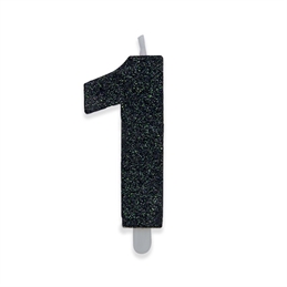 Candelina Swetty Nero Glitter 9 cm