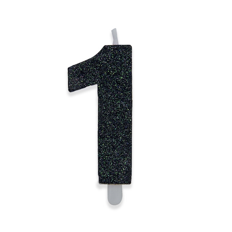 Candelina Swetty Nero Glitter 9 cm