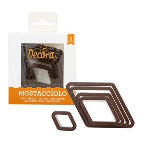 Tagliapasta in plastica forma Mostacciolo varie misure 5 pz
