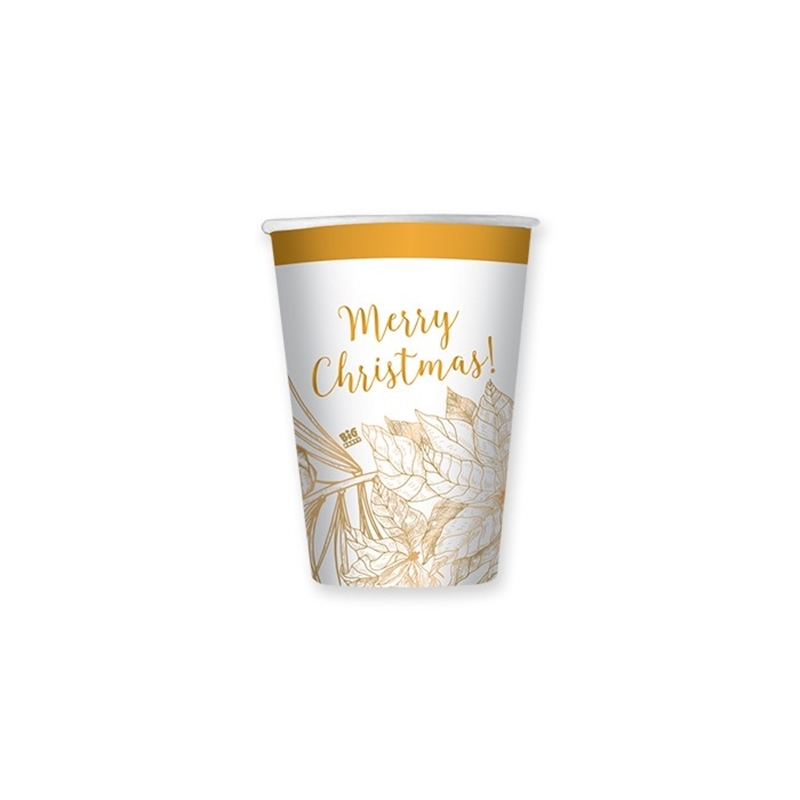 8 Bicchieri 200 cc Christmas Gold