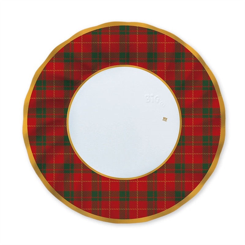 8 Piatti Ø 25 cm Tartan