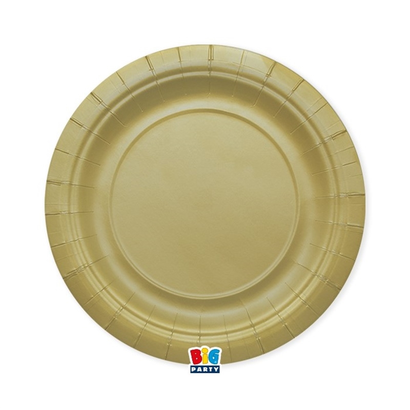 25 Piatti Ecolor Ø 24 cm Oro Matt