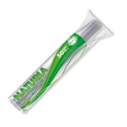 Bicchieri 250 cc R-Pet Naturia Trasparenti 50 pezzi