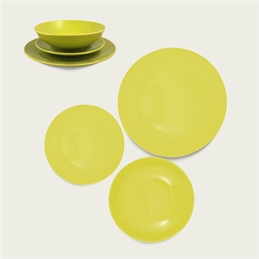 Piatto monocolore in ceramica verde