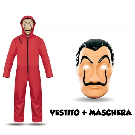 Costume La Casa di Carta più Maschera taglia L