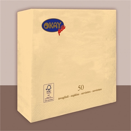Tovaglioli OKAY Champagne 33x33 cm 50 pz