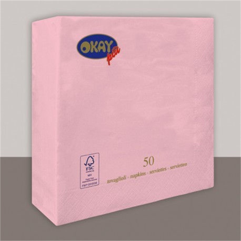 Tovaglioli 33x33 cm Rosa 50 pezzi