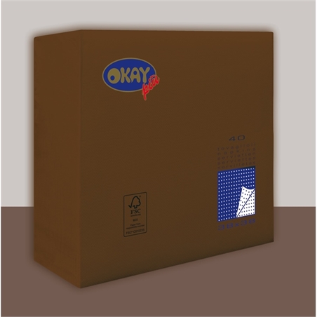 Tovaglioli OKAY Marrone 38x38 cm 40 pz