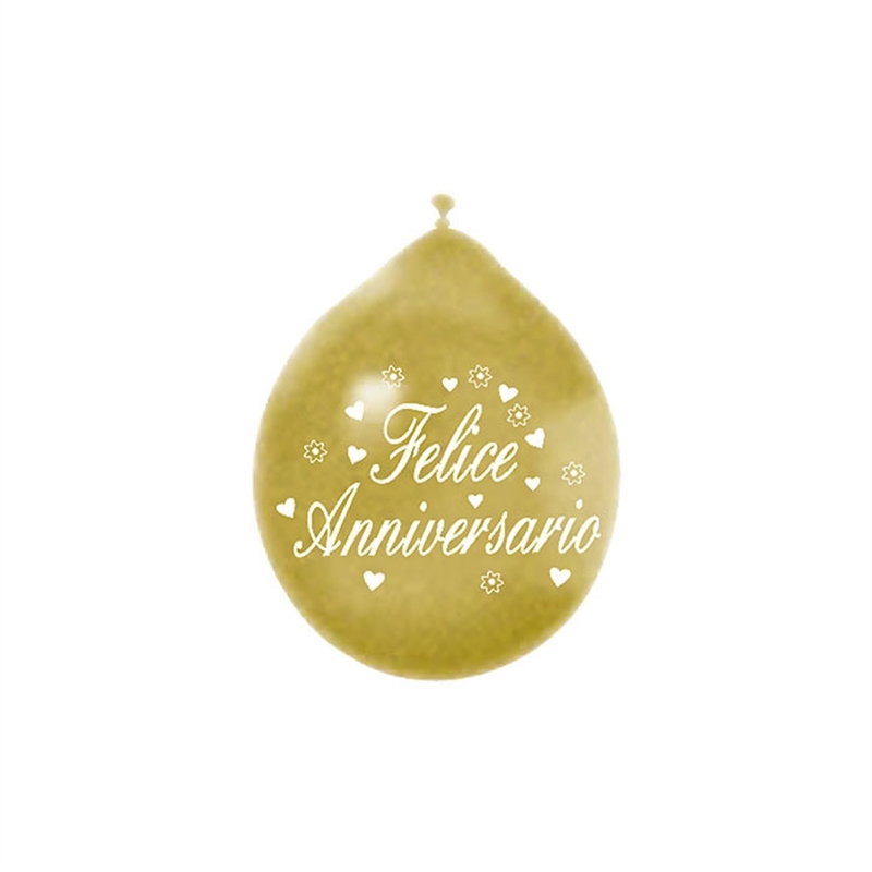 20 Palloncini in Lattice 10″ Anniversario Oro Metal