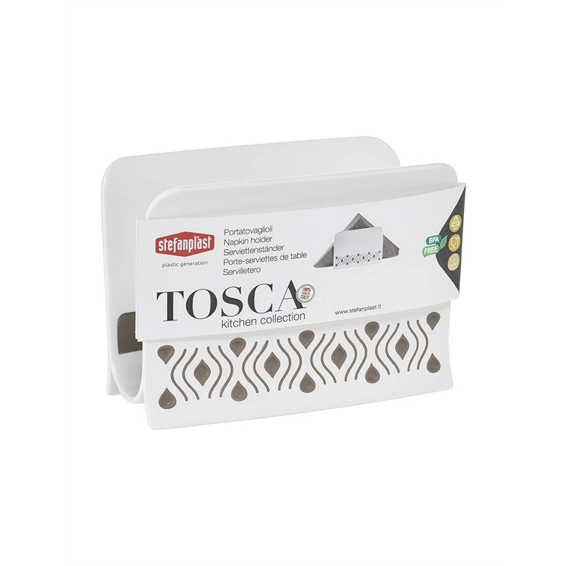 Portatovaglioli Tosca Bianco/Tortora 7, 5x 15,5 c