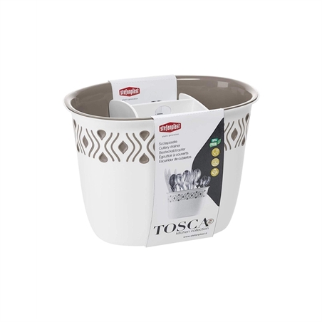 Scolaposate Toscsa Bianco/Tortora 19,5x13,5 cm