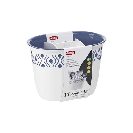 Scolaposate Tosca Bianco/Blu 19 x 13 x 14 cm