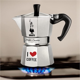 Bialetti Caffettiera Moka I Love Coffee 3 Tazze