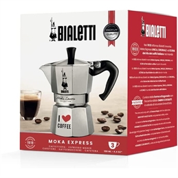 Bialetti Caffettiera Moka I Love Coffee 3 Tazze