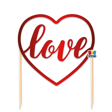Cake Topper Italic cm. 16 x 20 Love