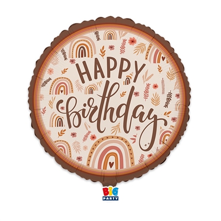 Mylar cm.45 Happy Birthday Boho (18″)