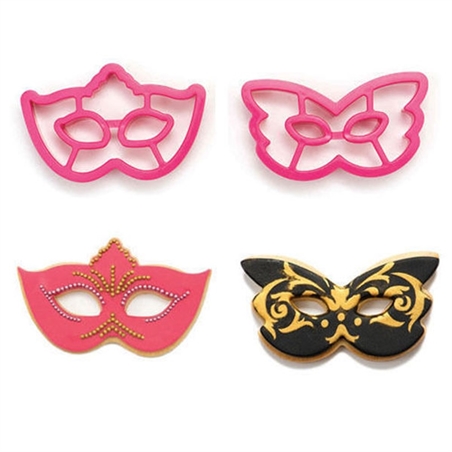 Set 2 Tagliapasta in plastica forma Maschere di Carnevale