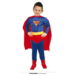 Costume Eroe Muscoloso 3/4 anni